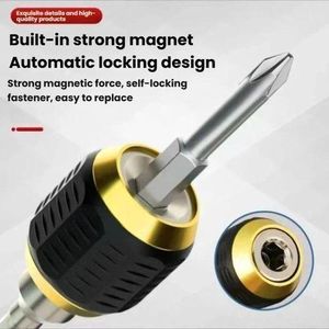 Mandrin Porte-Embout Hexagonal 1/4" – Adaptateur Rapide pour Perceuse et Visseuse avec Mécanisme de Verrouillage pour Atelier et Bricolage