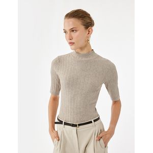 Koton Pull en maille à col roulé - Beige