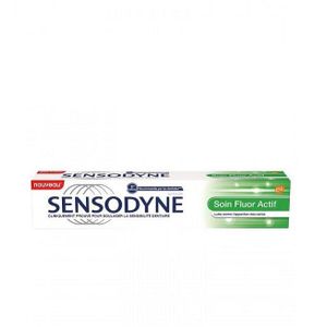 Sensodyne Dentifrice Soin Fluor Actif 75ml – Dentifrice pour Dents Sensibles, Protection Quotidienne, Soin des Dents et Gencives