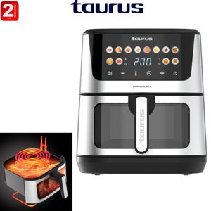Taurus Friteuse AIR FRY DIGITAL 360 XL 8L et 1700W avec Air System Technology et Inox-2ans de garantie
