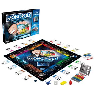 Hasbro Monopoly original Super électronique pour enfant de 8 ans et plus avec carte bancaire 