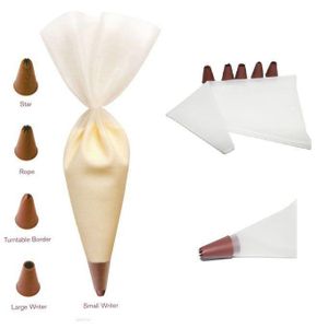 Sac à pâtisserie Silicone Pippin set crème 5 buses en Plastique décoration de gâteaux