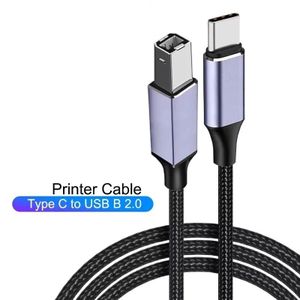 Câble USB Type-C vers USB Type B 2.0 de 0,5/1/2/3 m pour ordinateur portable MacBook, imprimante HP, Canon, Brother, Epson, Dell, imprimante de type C, scanner
