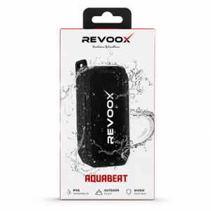 Revoox Aquabeat Haut-Parleur Bluetooth Portable – Résistant à l’Eau – Son Puissant – Noir