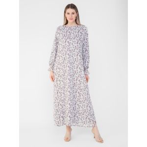 Modanisa Lilas - Multicolore - Tissu doubl - Col rond - Robe grande taille - Alia.