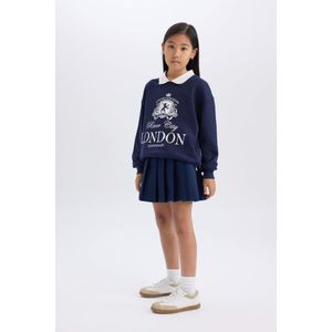 Defacto تنورة جبردين بناتي بكسرات وسحاب مخفي