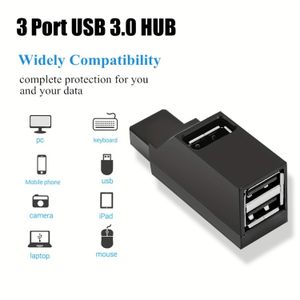 Multi USB 3.0 HUB adaptateur extendeur splitter avec 1 à 3 ports haute vitesse. Permet de connecter plusieurs périphériques USB simultanément.