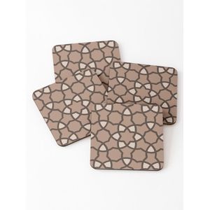 Dessous de verre  Art de motif islamique - 1 marron verre dessous de plat décoration 