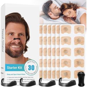 Bandes Nasales Magnétiques, 30 Pièces Patch Anti Ronflement pour mieux respirer