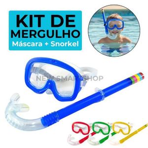 Kit de Plongée Enfant avec Masque de Plongée, Lunettes de Plongée et Tuba Snorkel Réglable – Kit Complet de Snorkeling, Équipement de Natation Étanche Anti-Fuite pour Piscine, Mer, Océan, Plage, Vacances et Exploration Sous-Marine