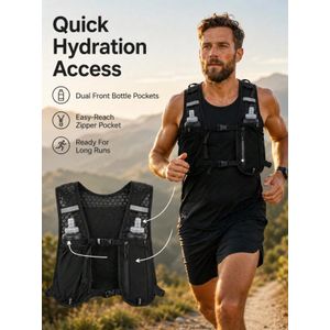 Sac à dos de course léger et respirant, Gilet de course à pied multi-poches pour téléphone Et bouteille d’eau