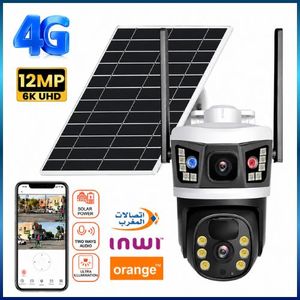 Caméra 4G Solaire Double Objectif V380Pro 8MP – Surveillance Maison Magasin Ferme, Vision Nocturne, Détection Mouvement