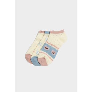 Defacto Lot de 3 Chaussettes invisibles en coton pour fille