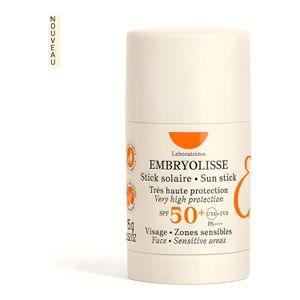 Embryolisse Stick Solaire Haute Protection SPF50+ - Visage et Zones Sensibles - Format Nomade 15g