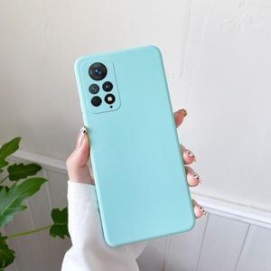 Pochette silicone pour Xiaomi Note 11 4G Housse Bord Fort,Cover,Dane bleu ciel 