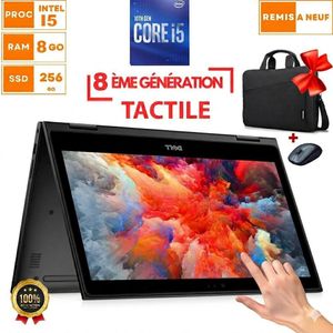 DELL Ultraportable Latitude 3390 TACTILE - 14" - Intel Core i5--8ÈME GÉNÉRATION- 8GB RAM- 256GB SSD -avec cartable et souris GRATUIT - GARANTIE DE 6MOIS -Full HD - Remis à neuf