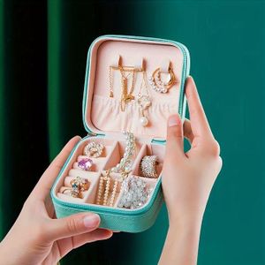 Mini Boite a Bijoux pour Femme en Cuir PU Imperméable