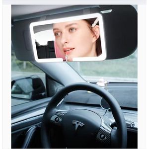 General Miroir cosmétique LED tactile pour voiture, éclairage intégré pour maquillage parfait sur pare-soleil de voiture