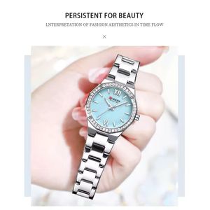 Curren Montre-bracelet en acier inoxydable pour femme, marque de luxe