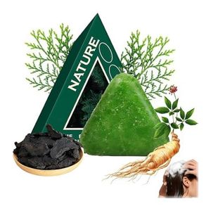 Nature shampooing naturelle Forme triangulaire , apaisante et renforce les cheveux pour homme et femme 