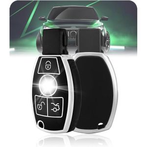 Coque Clé Voiture, Étui Cle Etui Clef Protecteur Cache Cles pour Mercedes Benz Classe A B C E V W211 W204 W203 W205  (couleur et design aléatoire)