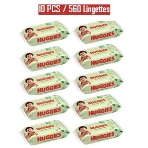 Huggies, Lingettes bébé, Pour tout le corps, À l'aloe vera, Natural Care  10x56 lingettes