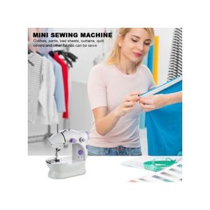 Mini machine à coudre - Non spécifié - Portable - 2 vitesses - Double filetage - Pédale incluse