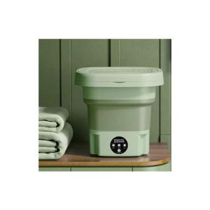 Mini machine à laver portable 8 litres avec stérilisation, idéale pour le camping, les voyages et les déplacements professionnels, pliable, minuterie à trois vitesses, économe en énergie et respectueuse de l'environnement.