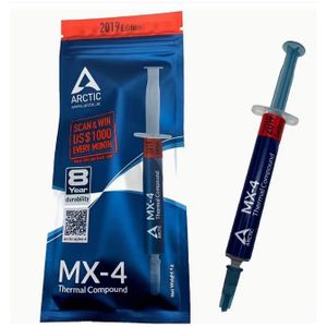 MX-4 Pâte Thermique Résistante aux Hautes Températures - Tube de 4g avec  Refroidissement CPU/GPU, Graisse de Réfrigération Inconductive et Sans Produits Chimiques, Pâte à Chaleur pour Processeur, Syringe Transparente