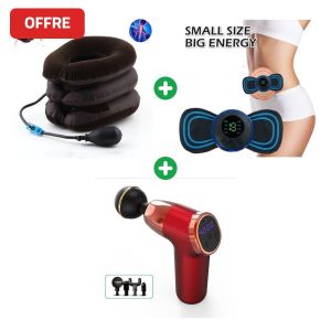 Pack Bien-être Cou et Dos : Collier Cervical, Masseur et Vibreur