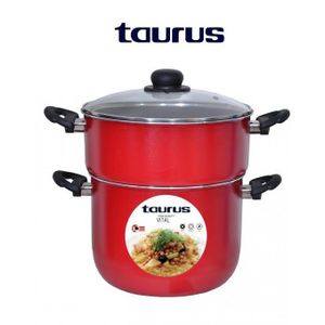 Taurus Couscoussier VITAL 4L Rouge – Antiadhésif 5 Couches – Tous Feux & Induction