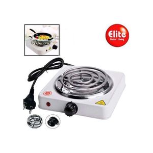 Elite Plaque de cuisson électrique à un brûleur chauffant et réglable - Mini cuisinière 1000W