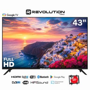 REVOLUTION 43 Full HD Smart Google Tv, Wi-Fi & Bluetooth + Support Gratuit