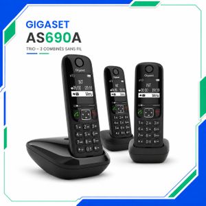 Giga Gigaset AS690T – Téléphone Sans Fil DECT avec Répondeur