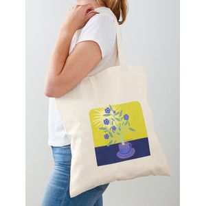 حقيبة قهوة مع زهرة كلاسيكية