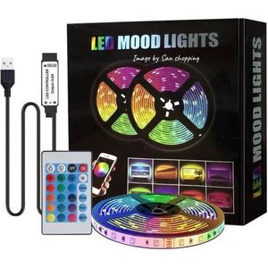 Bande LED RGB Multicolore avec Télécommande – Éclairage Ambiance USB pour TV, Chambre, Gaming & Décoration Maison