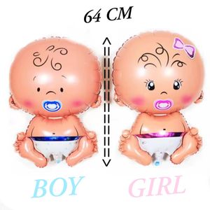 2 Ballons Boy & Girl 64 CM Aluminium ( baby shower & gender reveal )