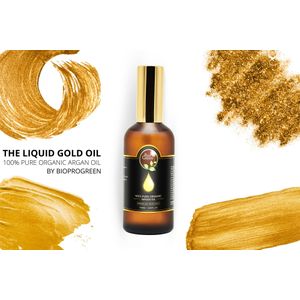 Bio Pro Green Huile d'Argan 50 ml 100% Pure, Naturelle, Pressée à Froid - Huile Argan Cheveux Visage Corps