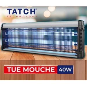 TATCH  Super tue Mouches électrique anti-moustiques économique 40W lampes Ultra-violets, Argent