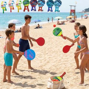 Jeu de raquettes de plage avec balles, set de sport extérieur amusant pour enfants et adultes, idéal pour les vacances d'été.
