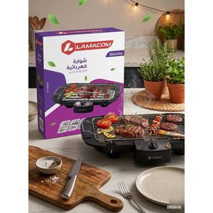 Lamacom Barbecue électrique 2000W grand modèle  – Grill intérieur extérieur sans fumée