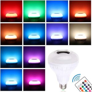 Lampe Ampoule Bluetooth, E27 7W Musique LED Ampoule RGBW Haut-Parleur Changement de Couleur Lumière RGB Lampe avec Télécommande Décorations pour la Fête, la Maison, Halloween, Noël