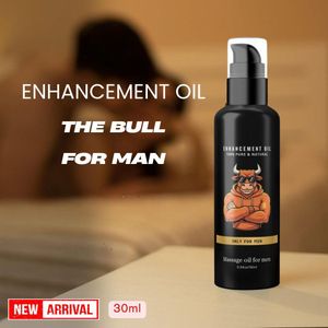 Pompe ENHANCEMENT OIL - زيت عشبة العقدة العملاقة العطري 30 مل للرجال، زيت تدليك للعناية بالجسم لتعزيز القدرة الجنسية والفعالية، زيت جنسي طويل المفعول لتكبير القضيب.