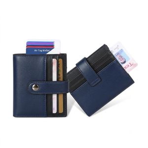 portefeuille véritable cuir , pour homme et femme , bleu
