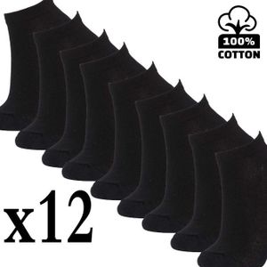 Lot de 12 Chaussettes courtes en coton pour hommes