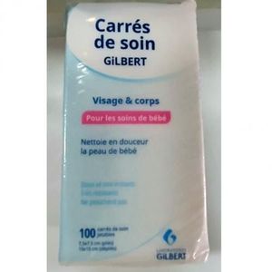 GILBERT - CARRE COTON BIO DE SOIN VISAGE ET CORPS BEBE - Bio Pour