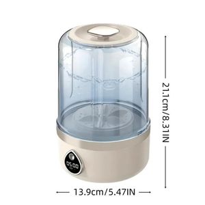 Machine à Laver Portable Sans Fil 1.5L, Mini Lave Linge USB Rechargeable, Automatique et Silencieuse, Spéciale Sous Vêtements et Chaussettes, Panier Intégré LED