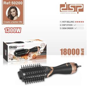 Dsp Brosse à air chaud professionnelle 1300 W pour sécher et coiffer les cheveux rapidement avec un résultat lisse