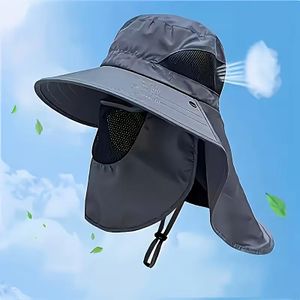قبعة صياد واسعة الحافة، قبعة دلو مقاومة للماء، تصميم قابل للتنفس، قبعة للصيد، للجنسين