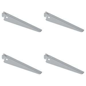 Lot de 4 - Console Murale Aluminium 17cm - Support Étagère Robuste - Pour Salon, Garage, Bureau - Blanc